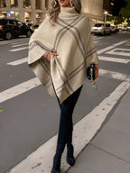 Women’s Geometric Knit Poncho
