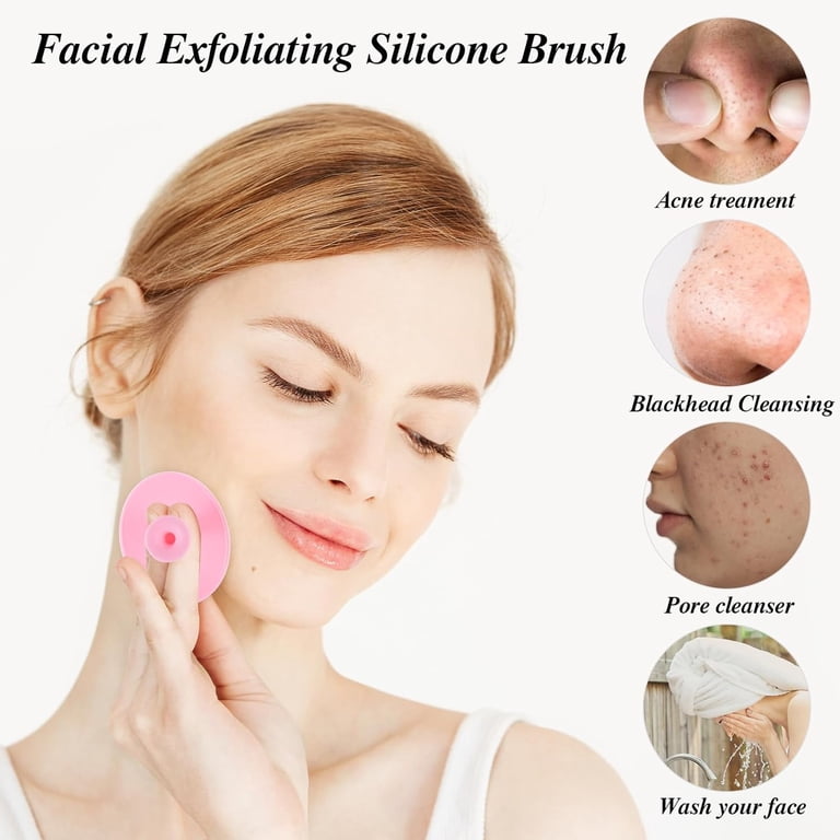 Silicone Face Scrubber Random Colour 2pcs