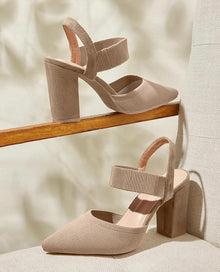 Pointed Toe Block Heel Pumps for Women