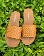 Woven Slide Sandals – Casual Slip-On Summer Flats
