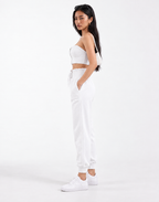 Strapless Crop Top and Joggers Set