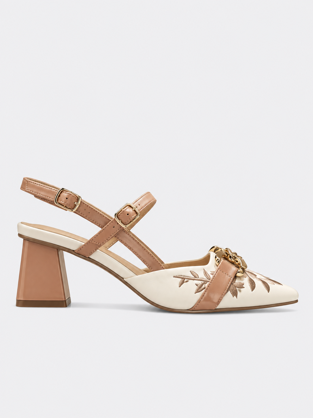 Willow Embroidered Slingback Heels