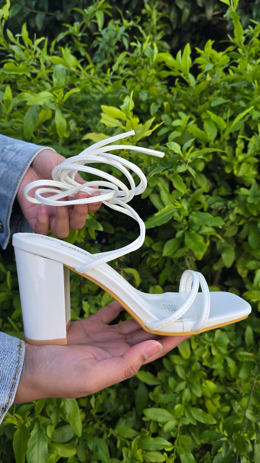 Lace-Up Block Heel Sandals – Square Toe Heels