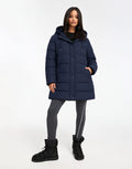 Warm Weatherproof Midi Length Puffer Coat