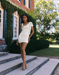 Mini Bodycon Lace Ruffel Dress