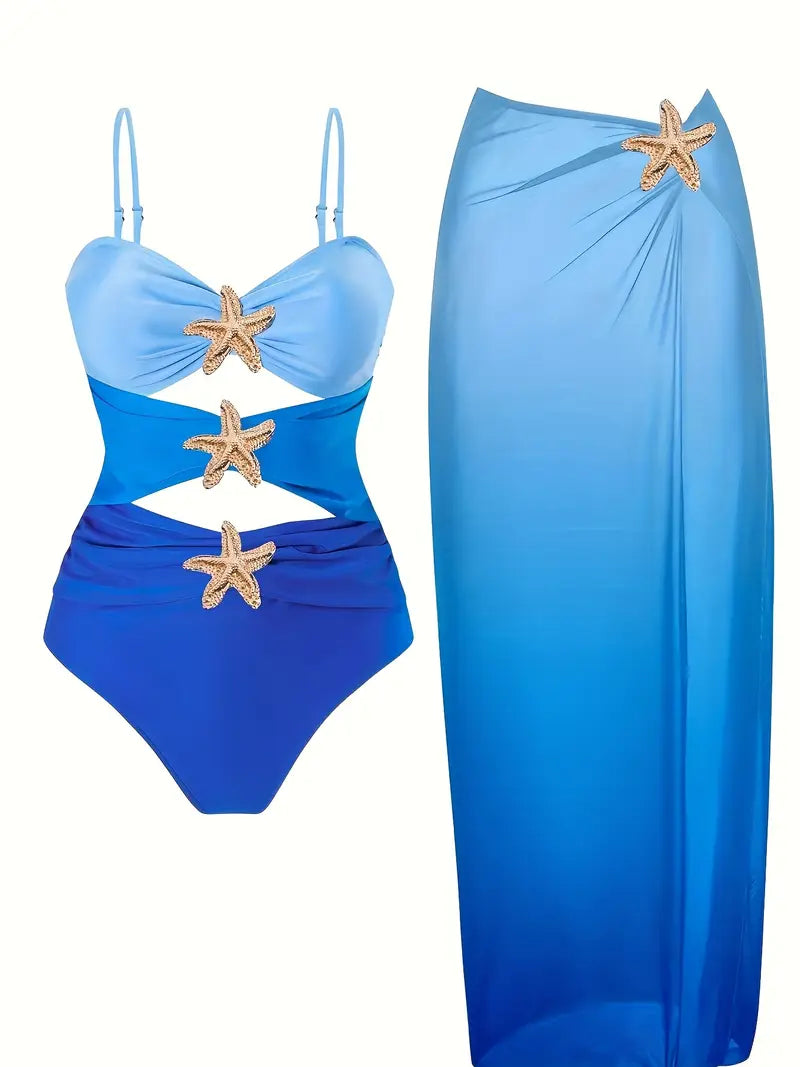 Tropical Starfish Detail Swimsuit Set