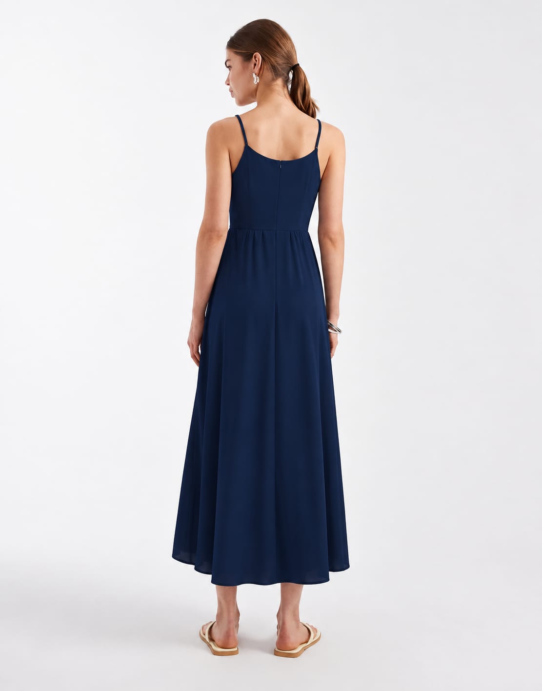 After Dark Twist-Front Split Maxi Dress