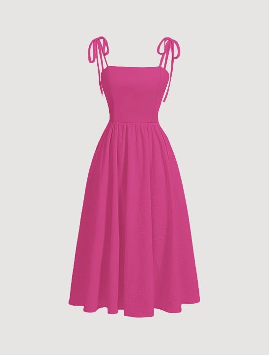 Minimalist Tie Strap Midi Dress
