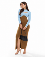Sculpted Silhouette Bodycon Maxi Dress Set