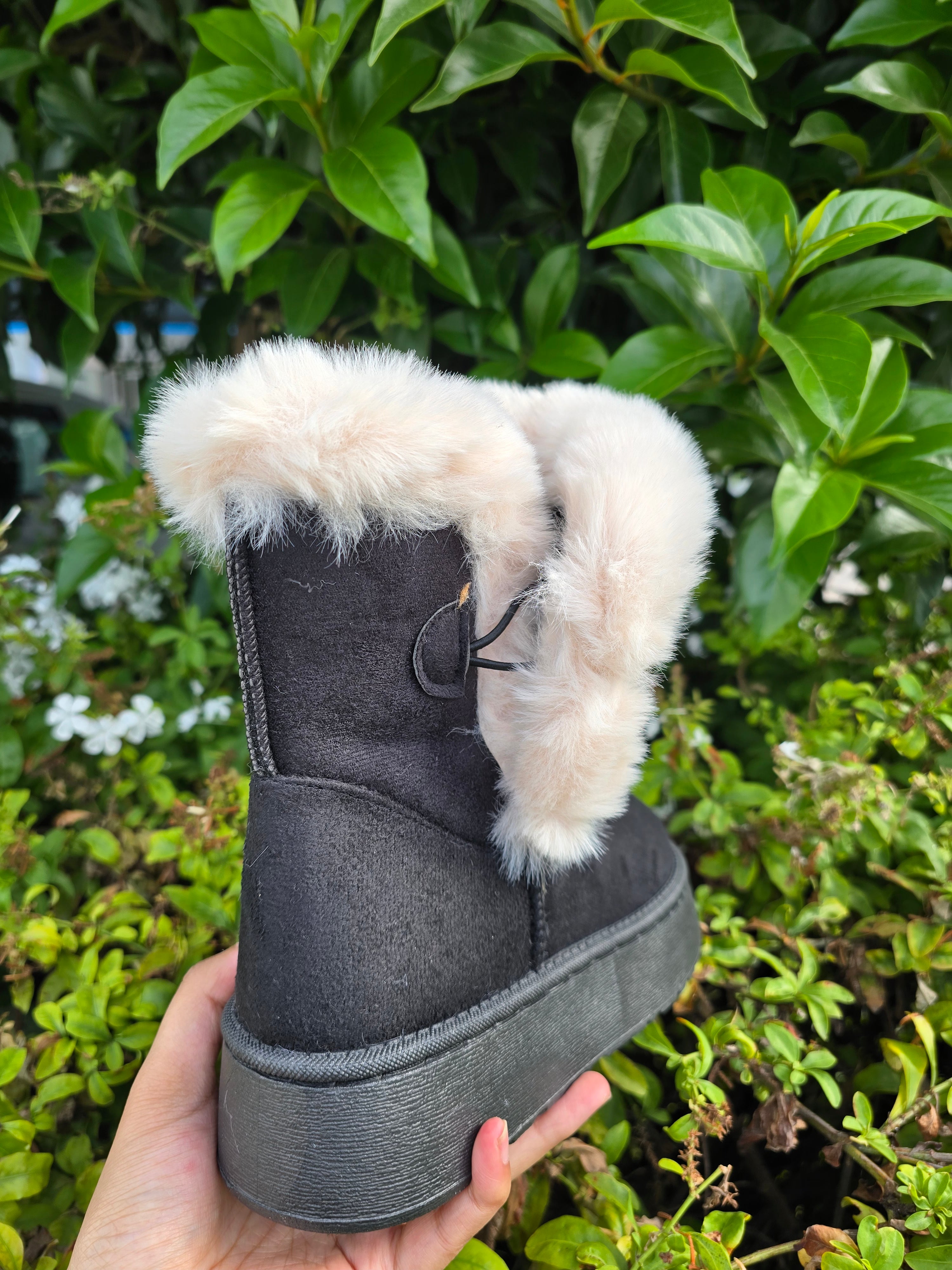 Fur Trim Winter Boots – Cozy Warm Platform Snow Boots