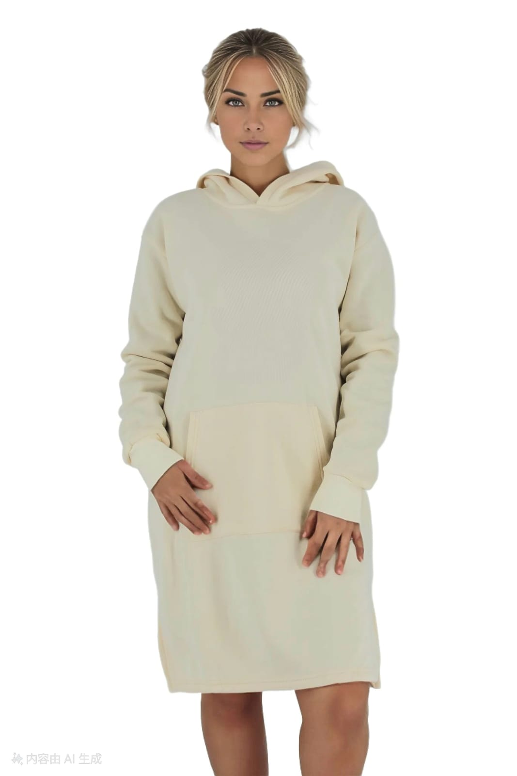 Jersey Hoodie Knee Length Dress