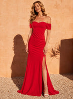 Formal Mermaid Gown with Leg Slit