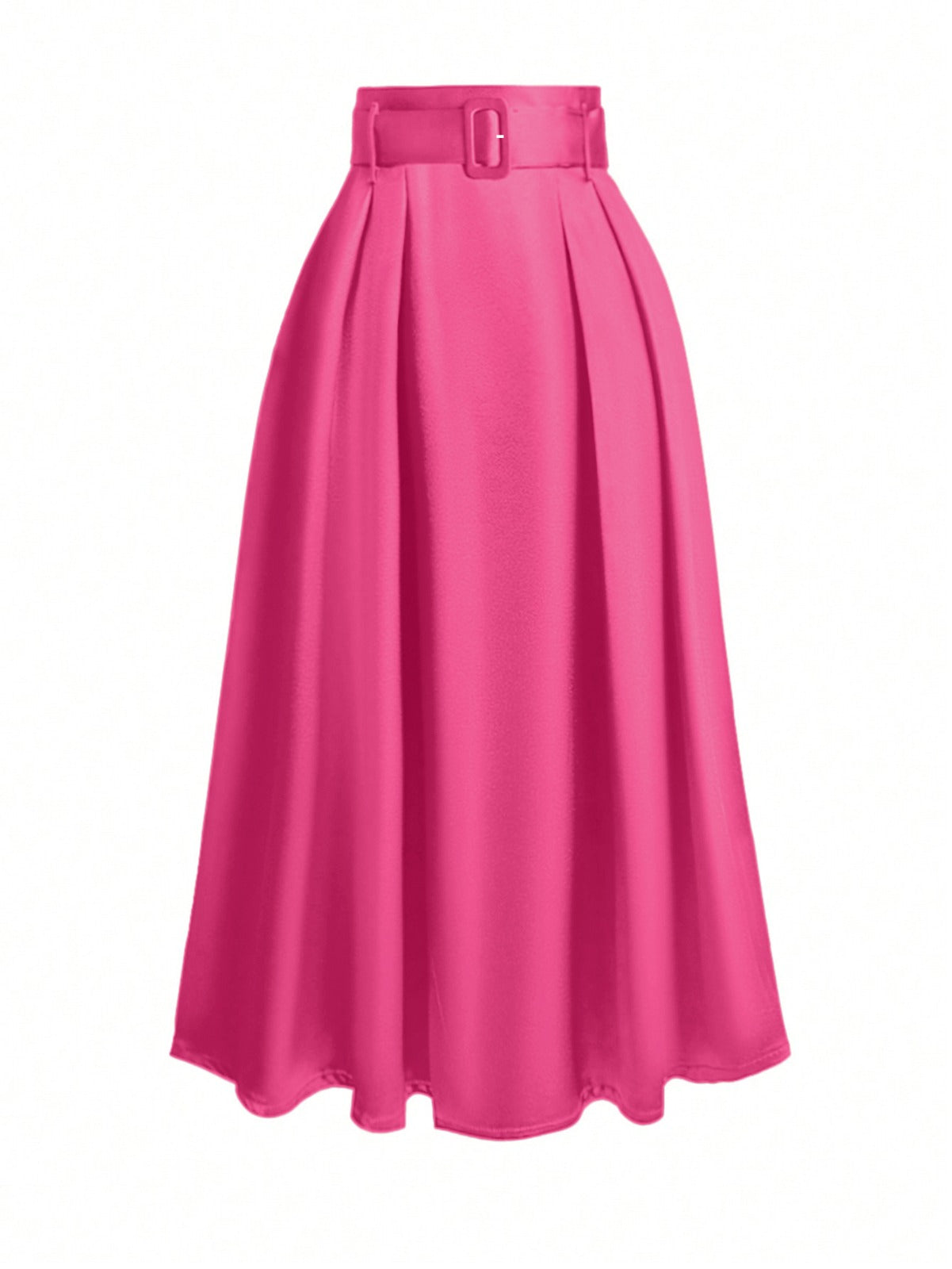 High-Waist Belted A-Line Maxi Skirt – Elegant Flowy Style
