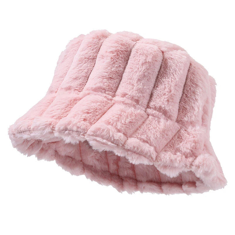 Plush Faux Fur Bucket Hat