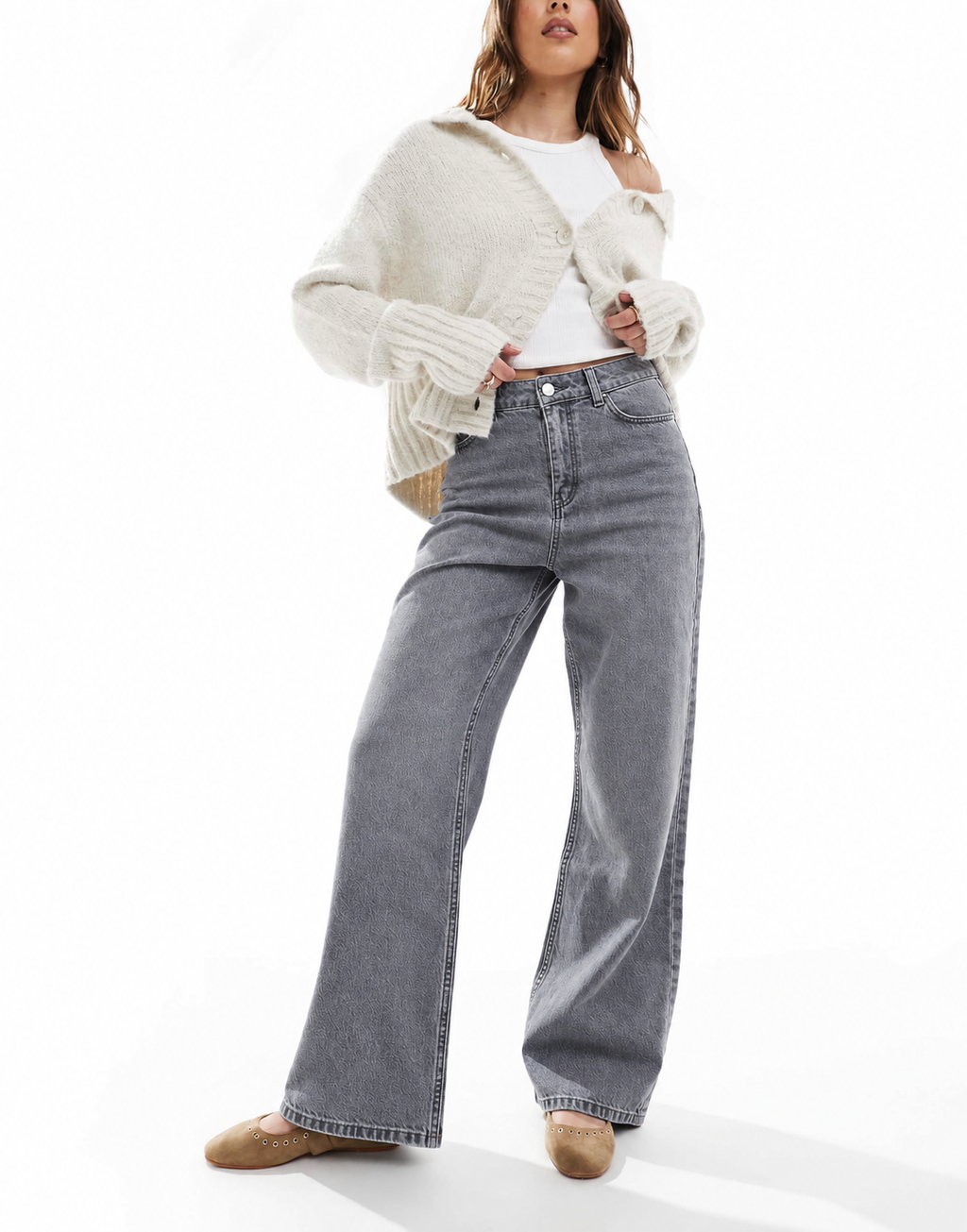 Washed Straight-Leg Jeans  DYQ-399