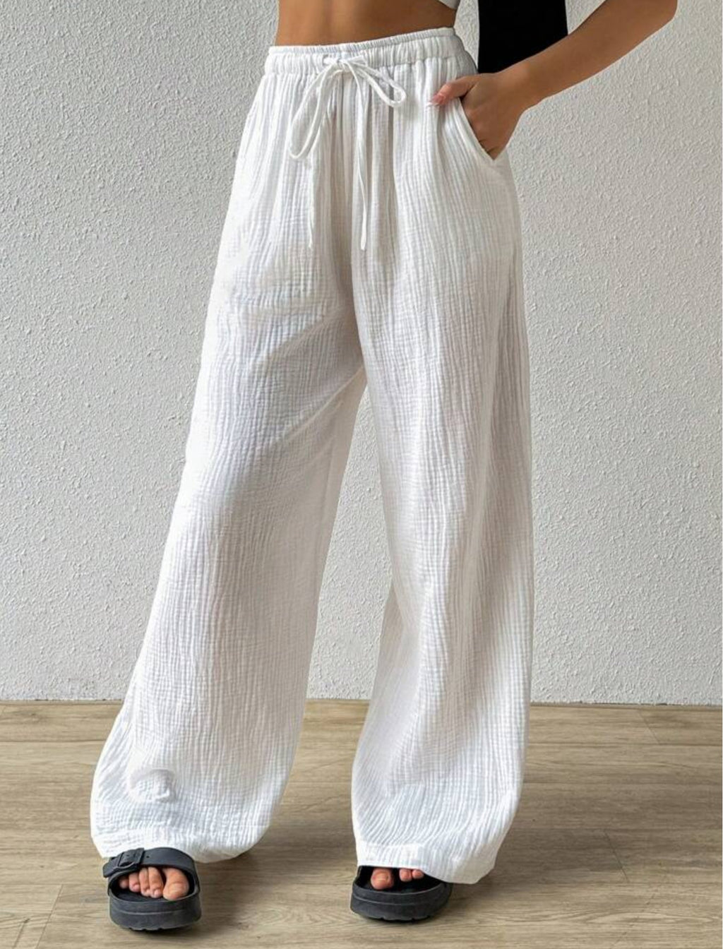 Cloudsoft Wide-Leg Beach Pants