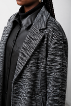 Elegant Textured Longline Winter Coat