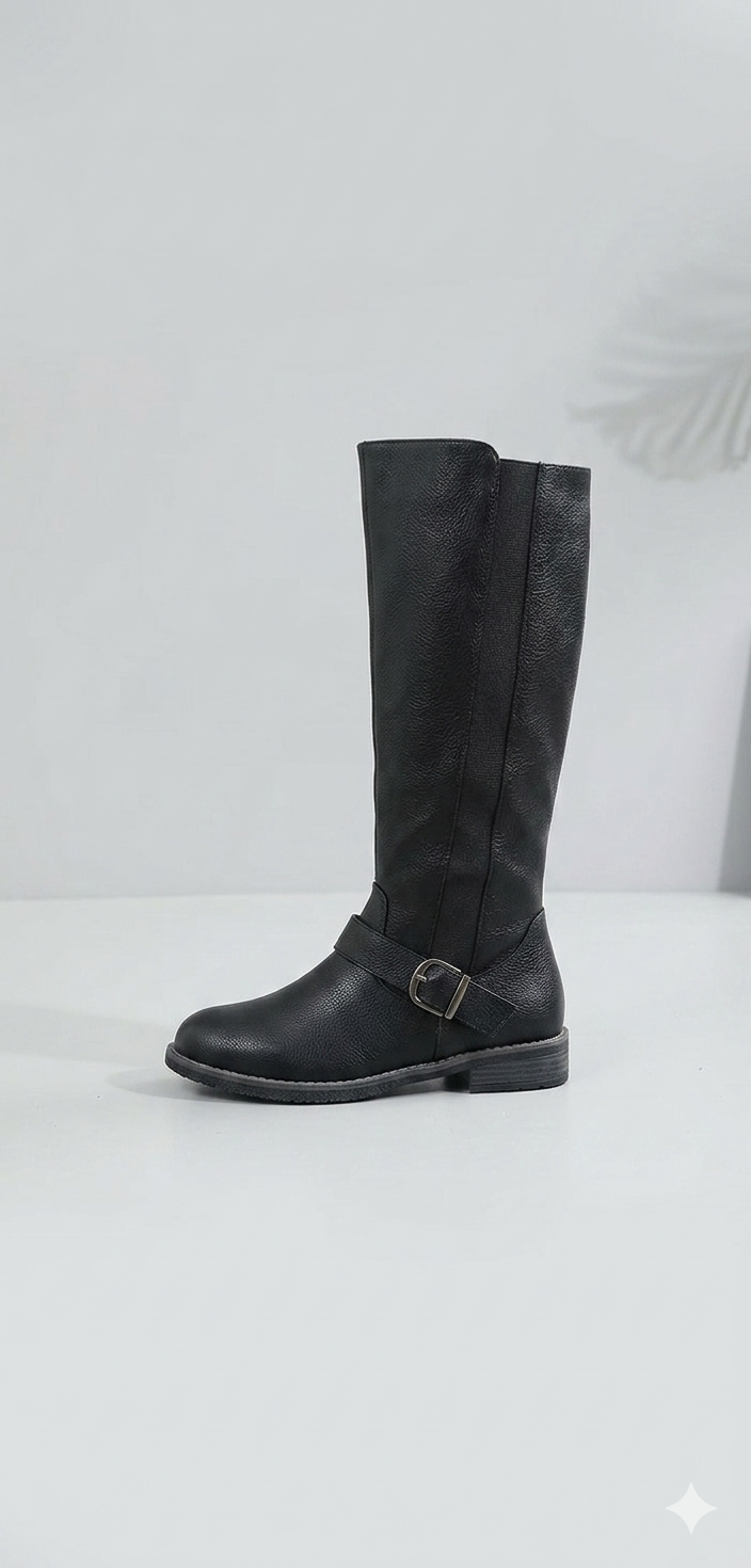 Classic Buckle Rider Boots