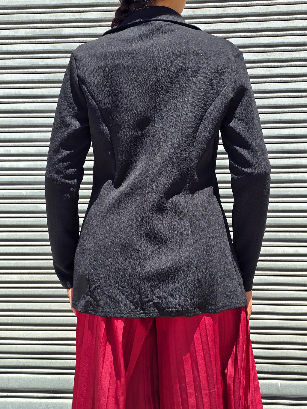 Black Lapel Collar Blazer