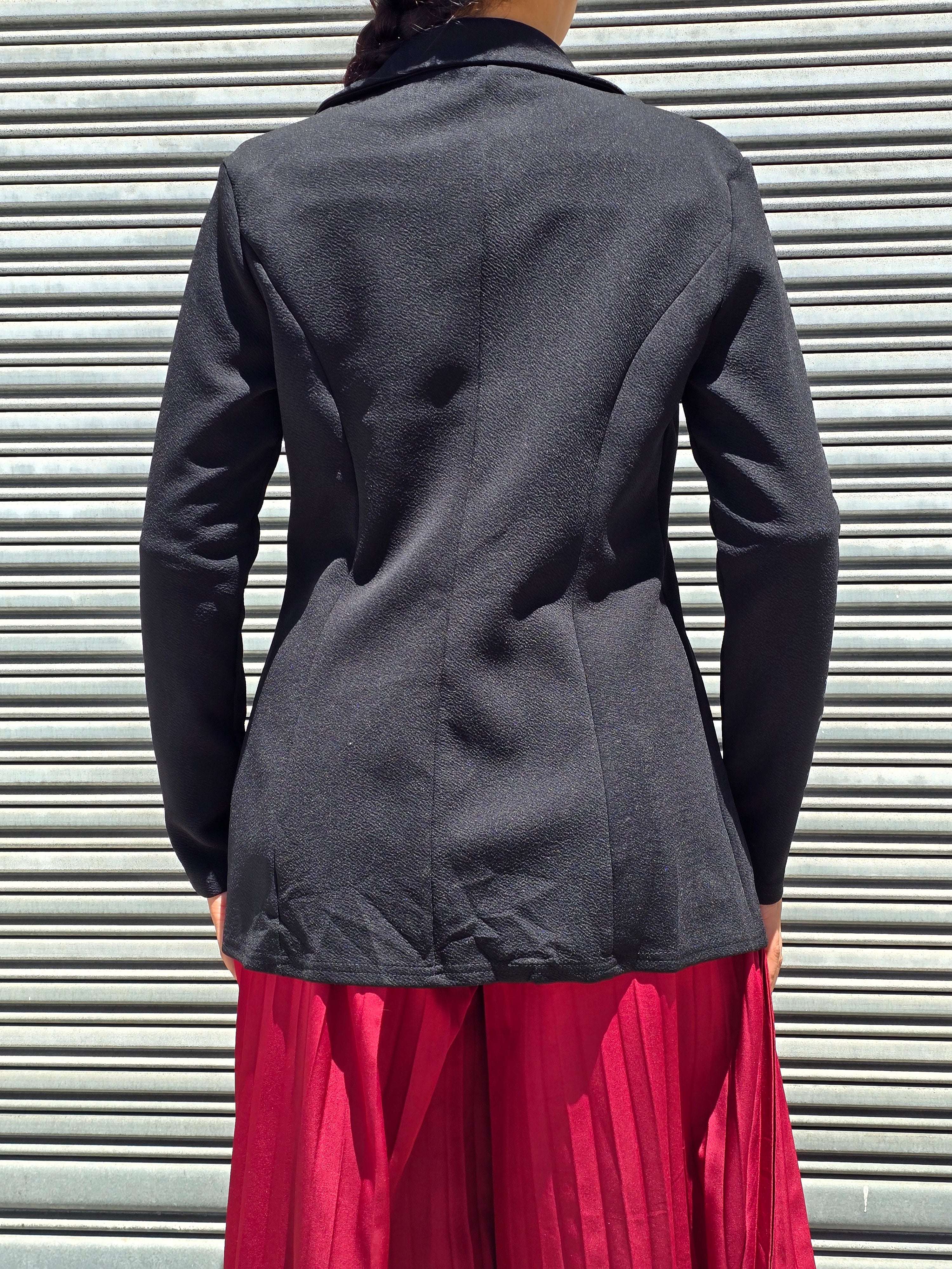 Black Lapel Collar Blazer