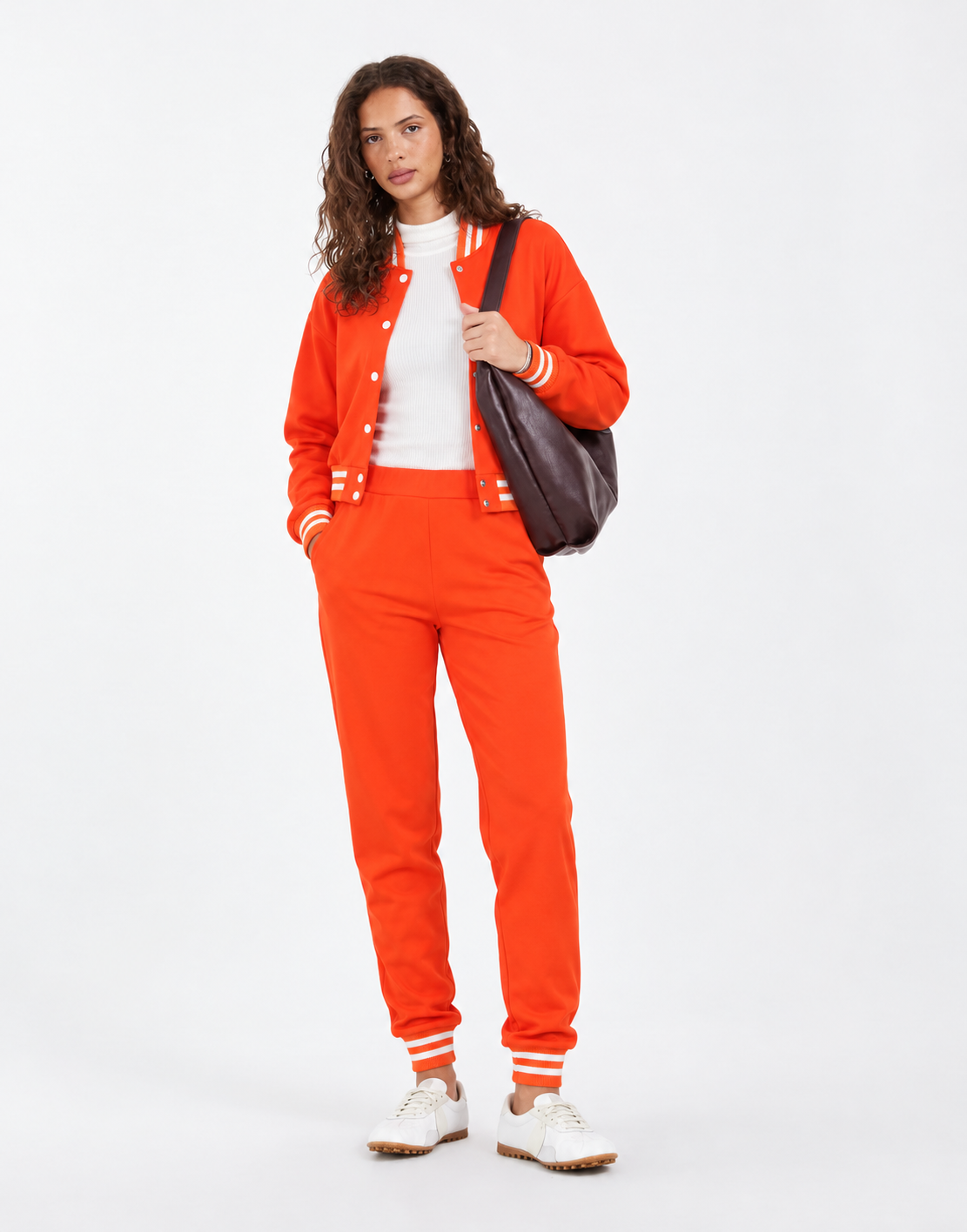 Sporty Crop Jacket and Jogger Set
