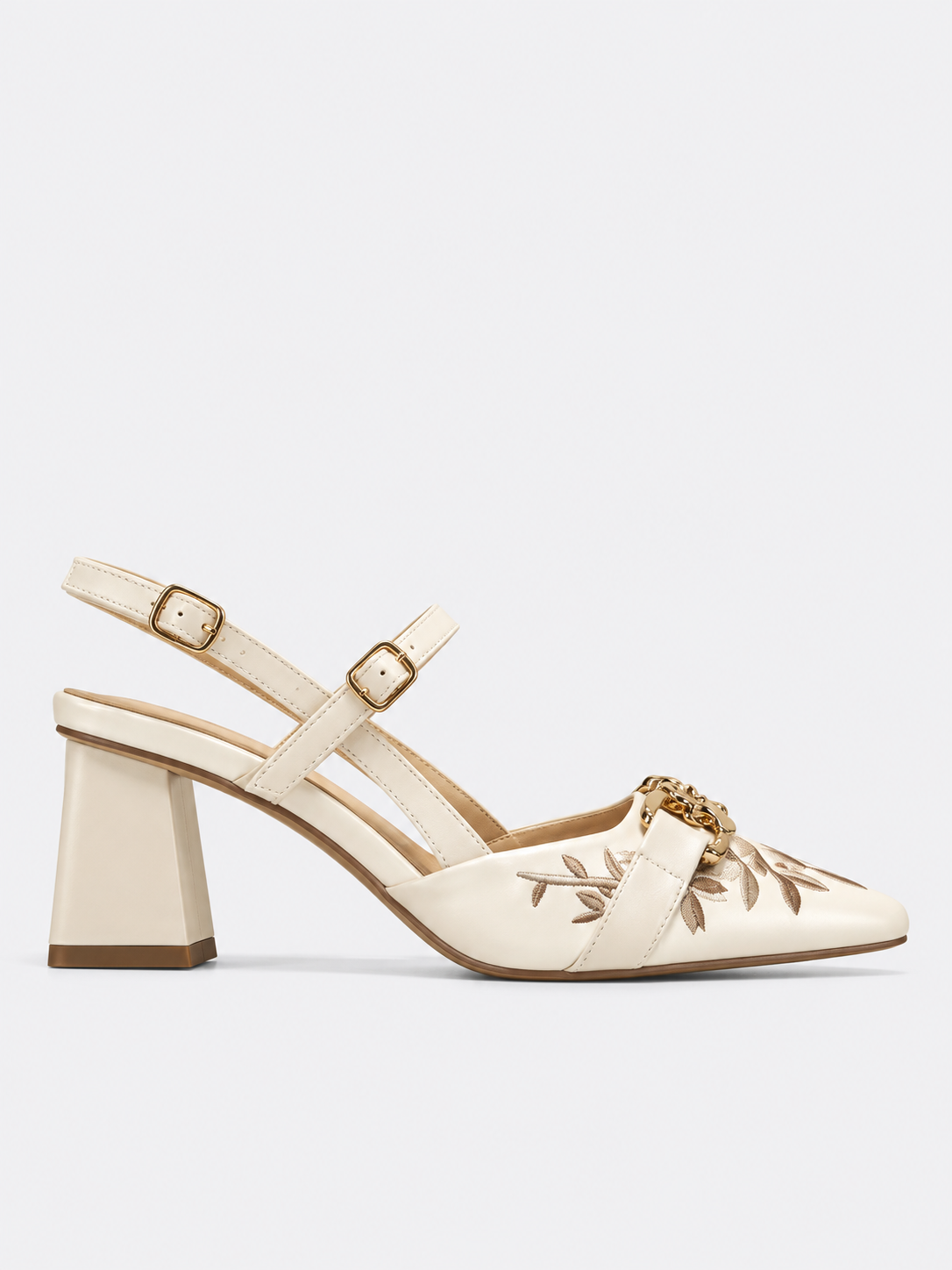 Willow Embroidered Slingback Heels