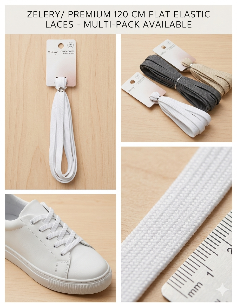 Durable Flat Shoe Laces – Strong Replacement Lace (1 Pair)120cm
