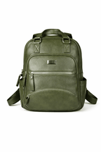 Multi-Pocket PU Leather Everyday Backpack 6082