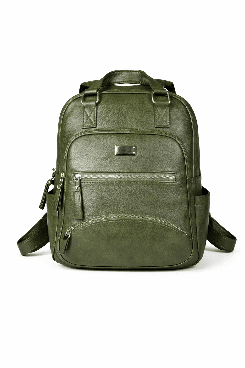 Multi-Pocket PU Leather Everyday Backpack 6082