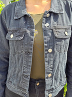 Short Semi-Baggy Denim Jacket – Casual Streetwear Layer