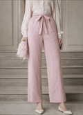 High Waist Wide Leg Pants with Belt