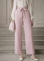 High Waist Wide Leg Pants with Belt