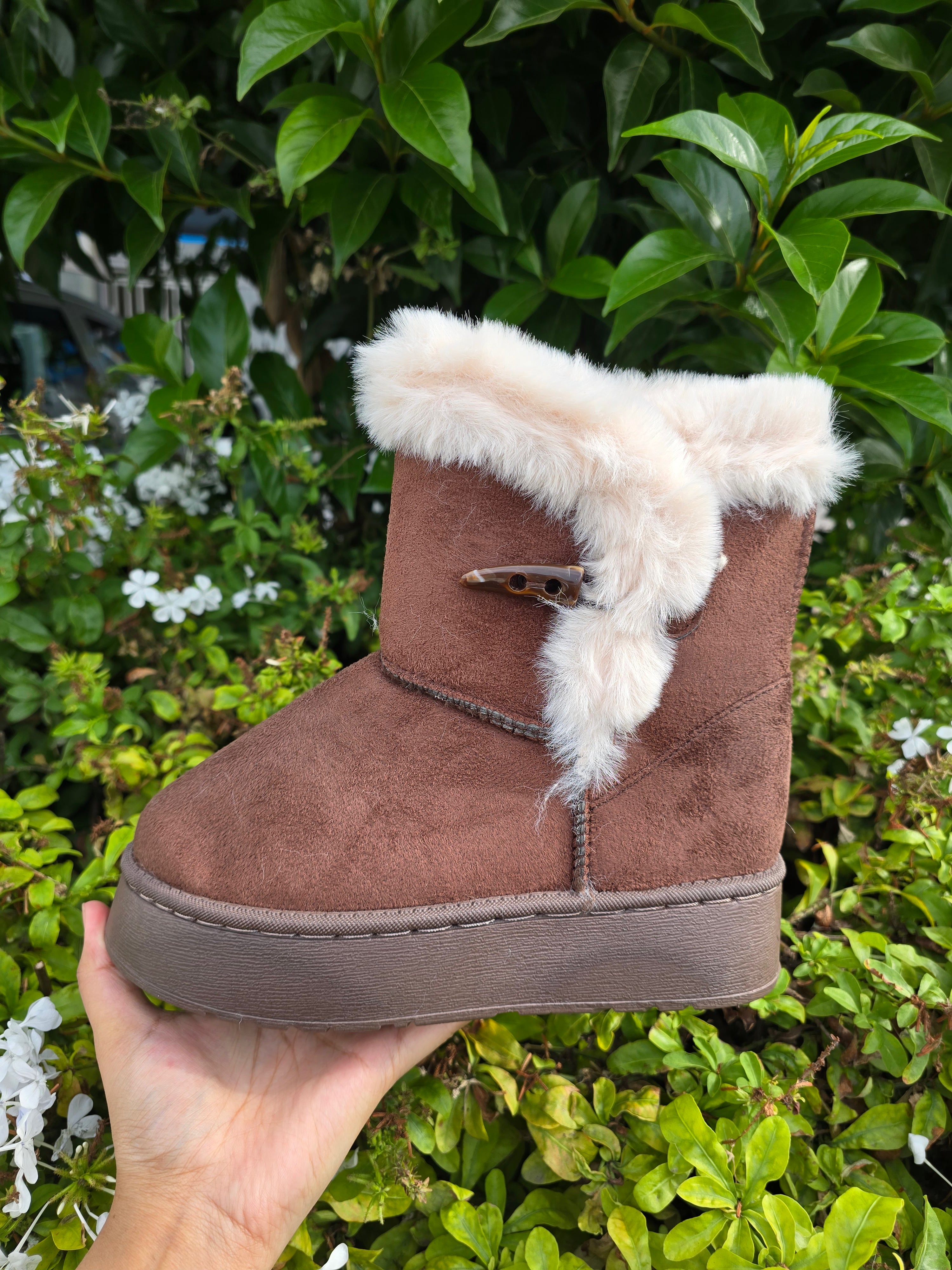 Fur Trim Winter Boots – Cozy Warm Platform Snow Boots