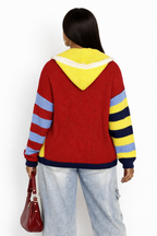 Women’s Hooded Button Knit Cardigan – Casual Oversized Streetwear Sweater