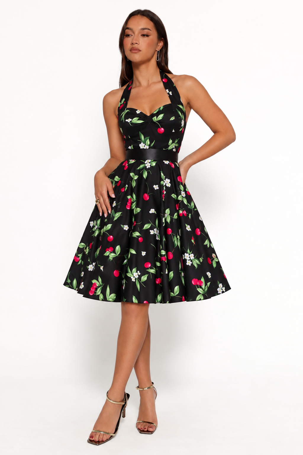 Celeste Tie-Neck Midi Dress