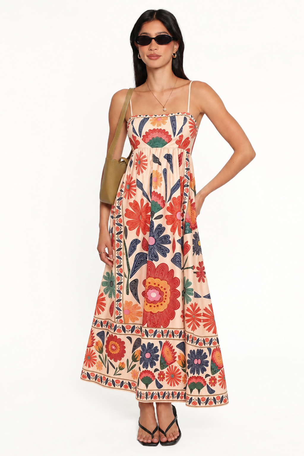 Ornamental Bloom Cami Maxi Dress