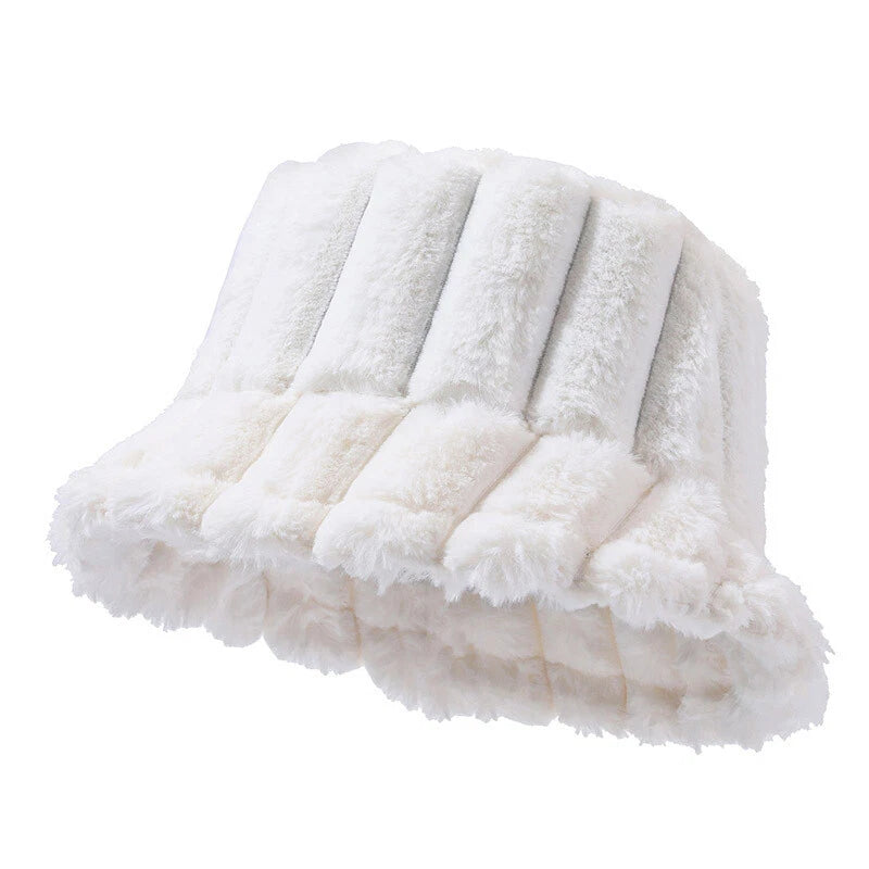 Plush Faux Fur Bucket Hat