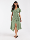 Serena Side-Knot Wrap Dress