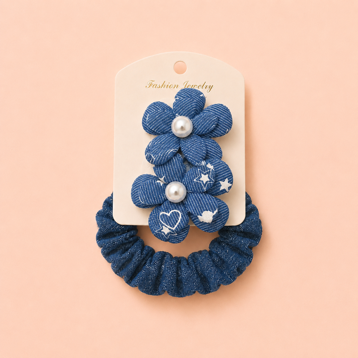 Denim Hair Accessories 6pc Set