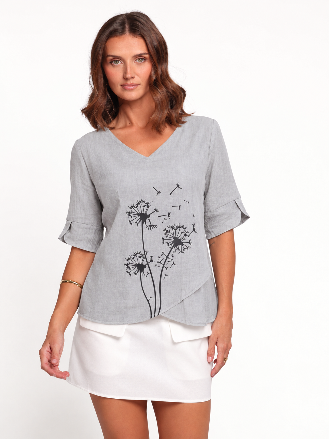 Dandelion Print Casual T-Shirt