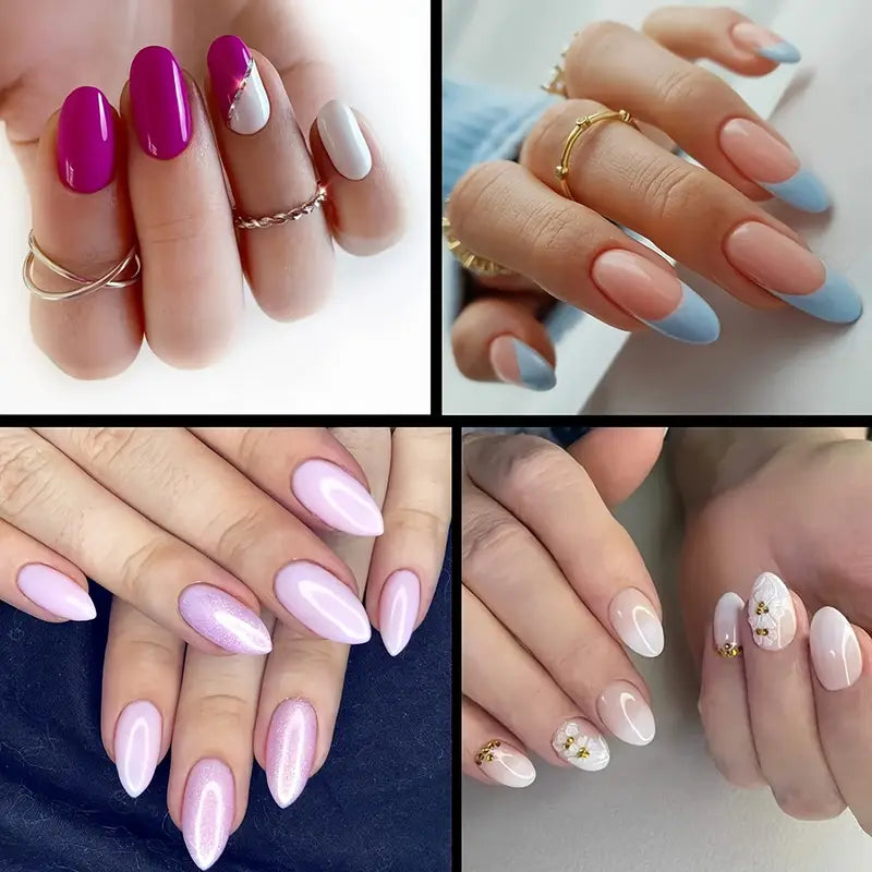 100pc Soft Gel Nail Tips – Full Cover Clear Extension Kit 1-10