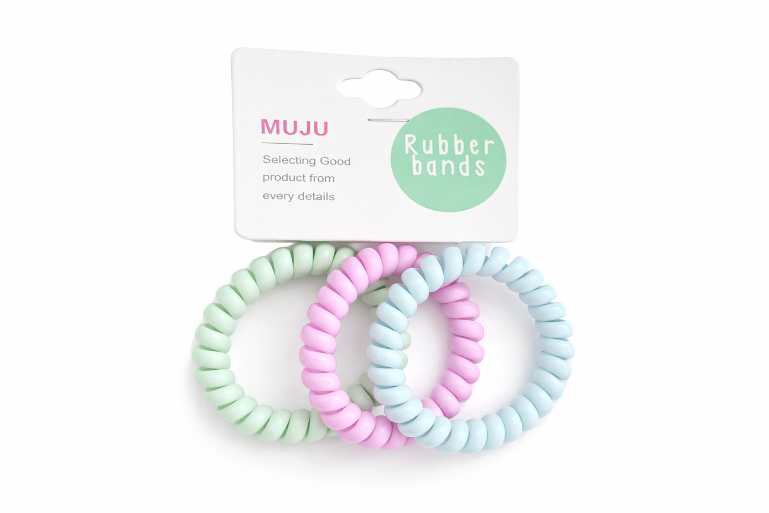 Elastic Spiral 3pc Hair Tie