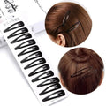 12-Piece Black Hair Clips Set – Durable Metal Snap Clips for Everyday Use