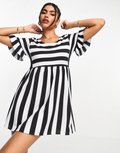 Striped Summer Smock Mini Dress