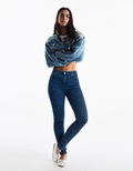 Best Product Title: Defined Button-Front Skinny Jeans ST6