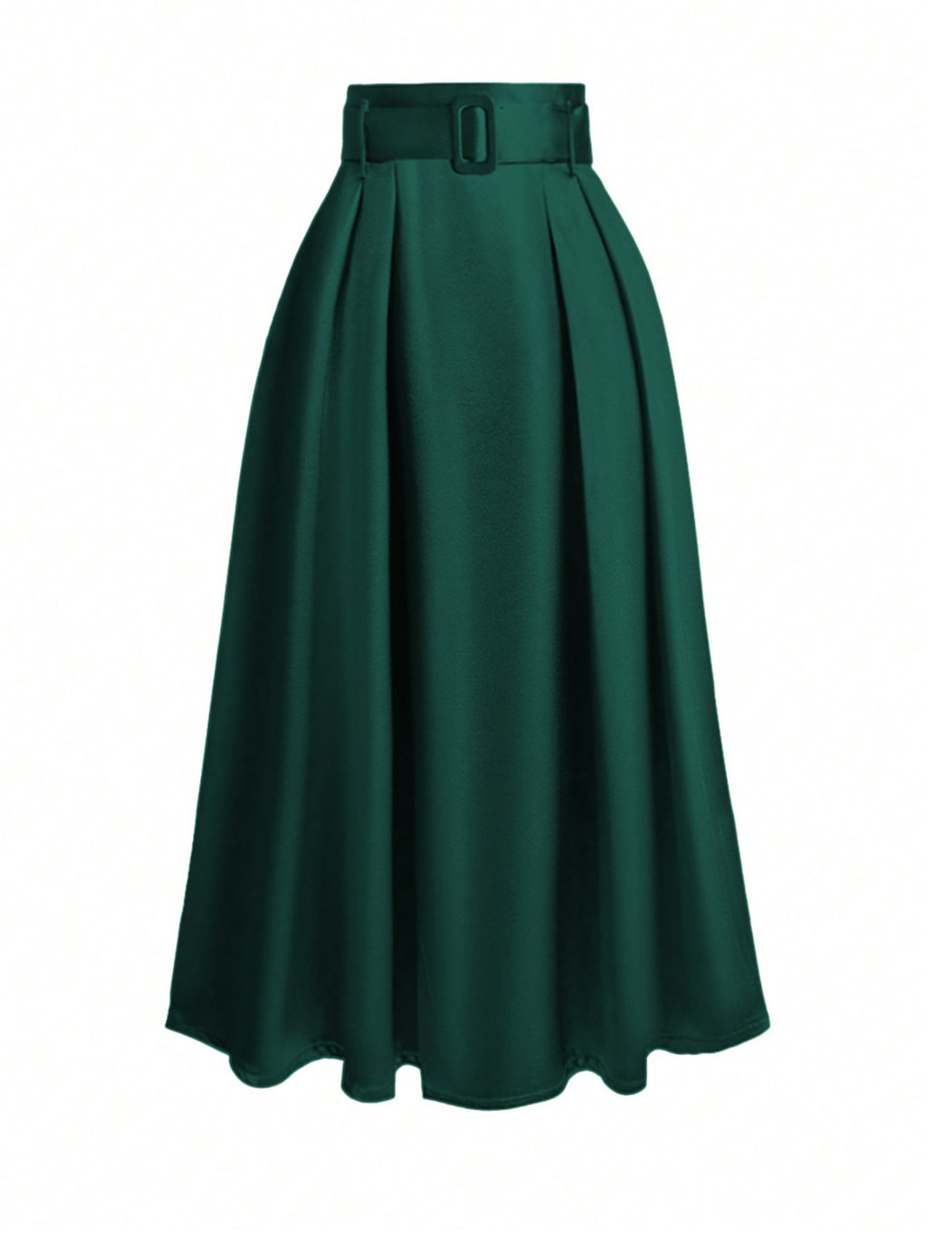 High-Waist Belted A-Line Maxi Skirt – Elegant Flowy Style