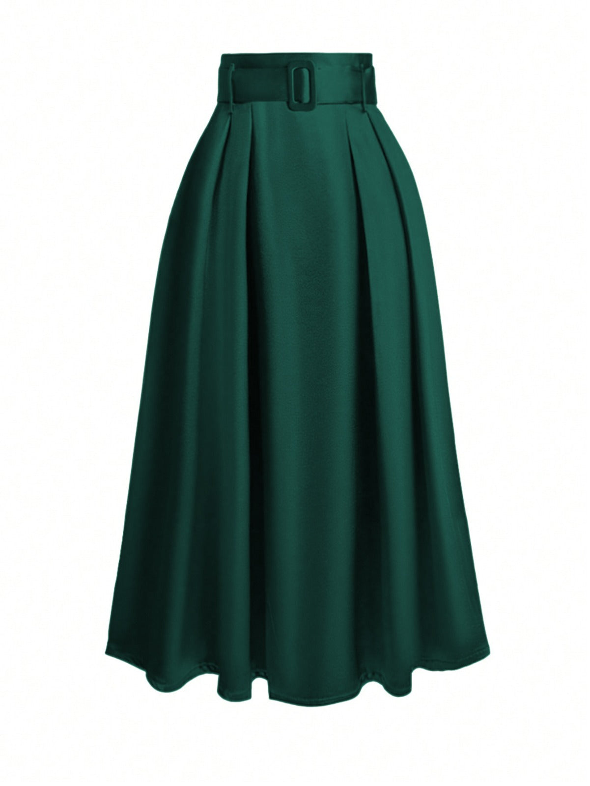 High-Waist Belted A-Line Maxi Skirt – Elegant Flowy Style