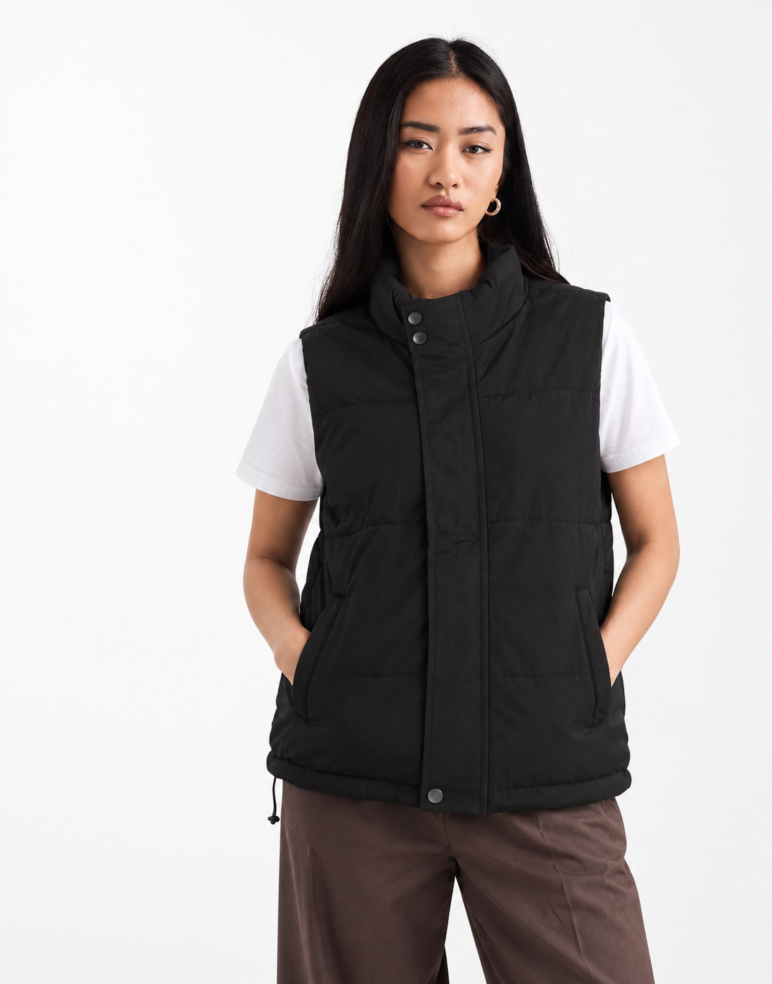 Essential Black Puffer Vest for Cold Weather