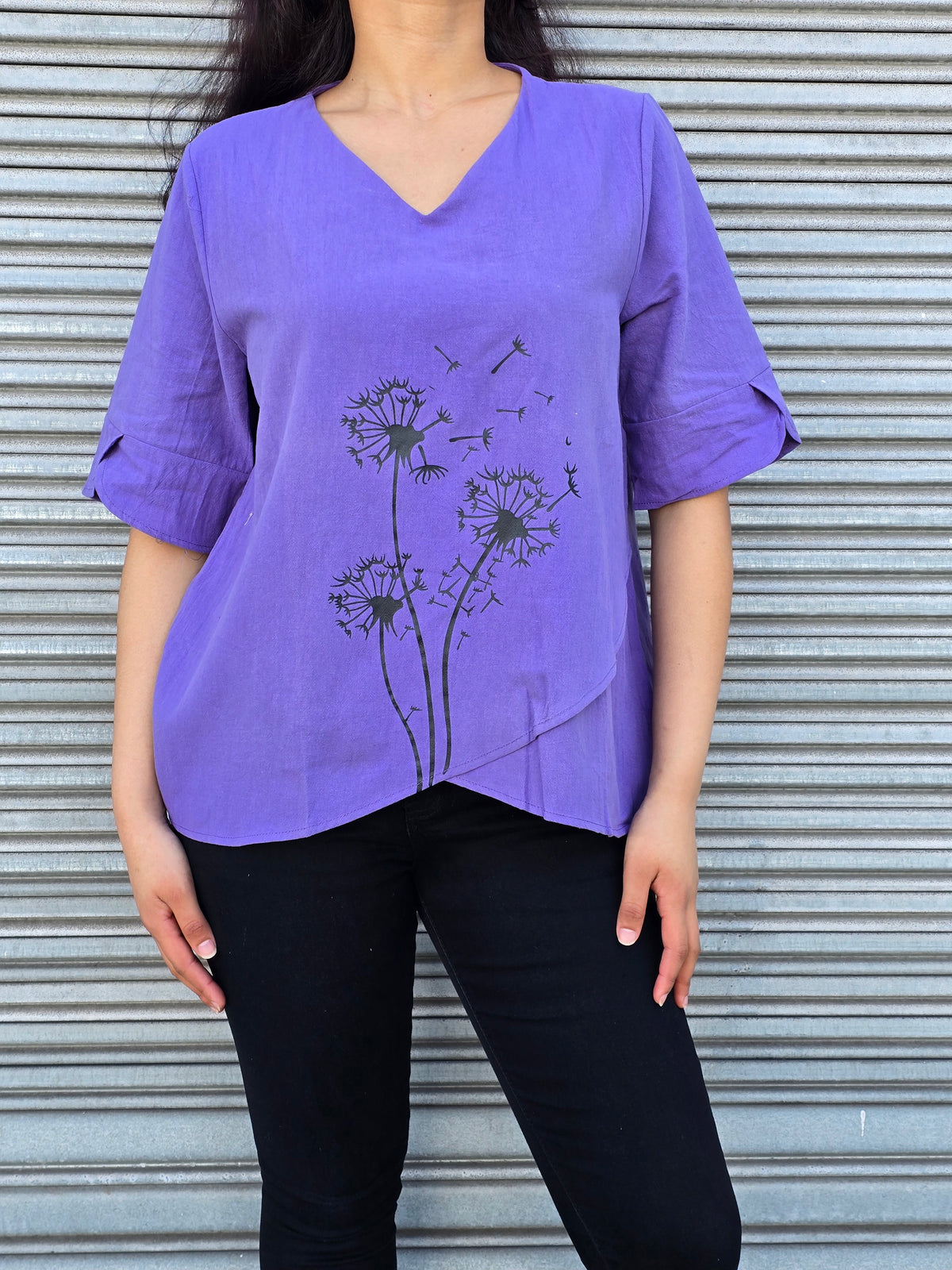 Flower Dandelion Short Sleeve Top