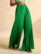High Waist Pleated Wide Leg Pant